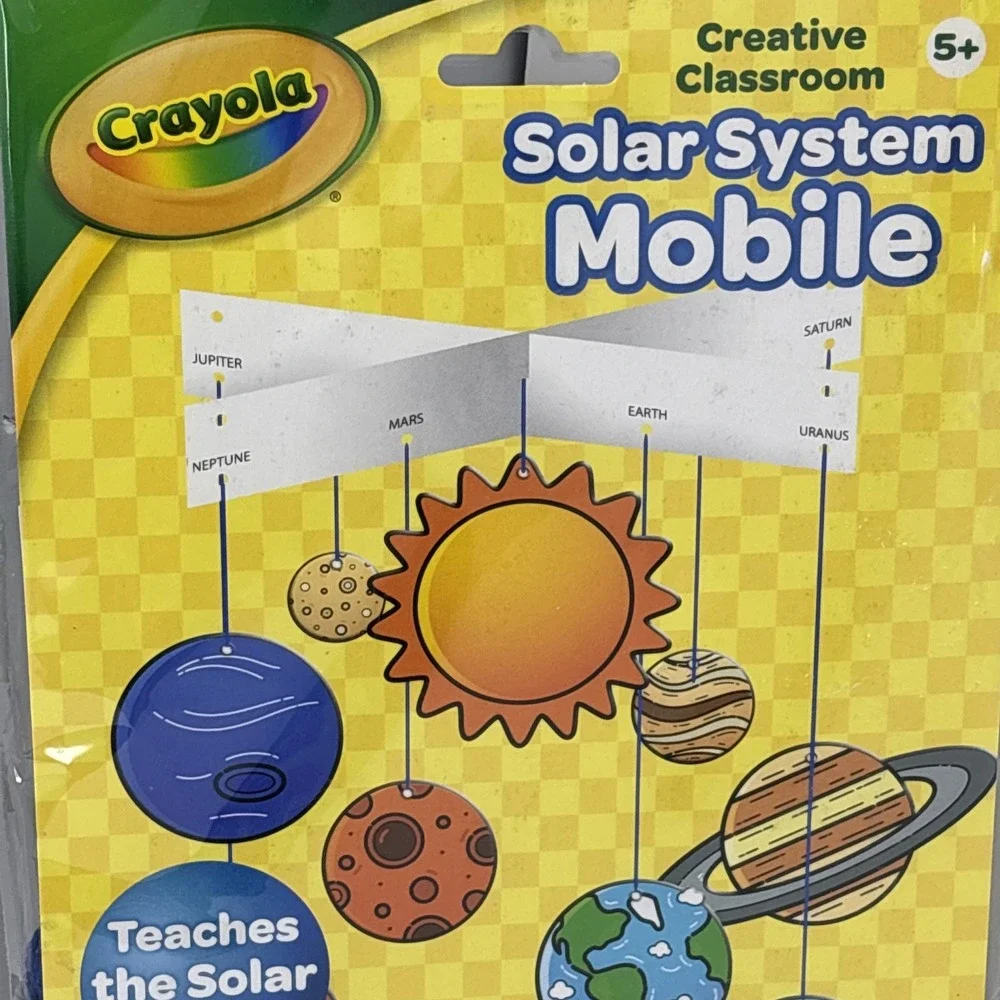 Crayola Creative Classroom Solar System Mobile DIY Kit Teaching Tree Ages 5+ NEW